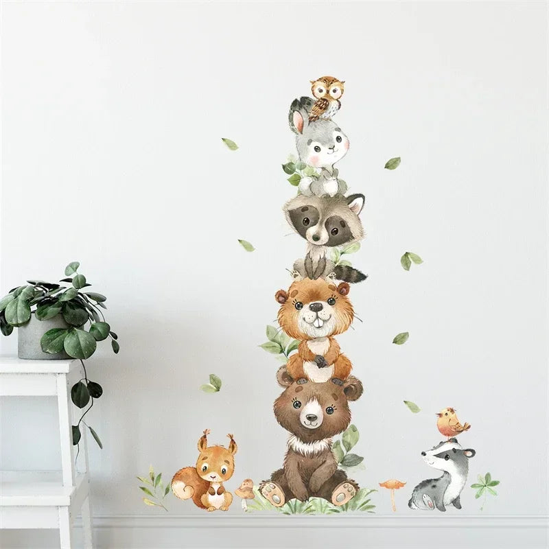 Cute Animal Wall Decals for Baby Nursery