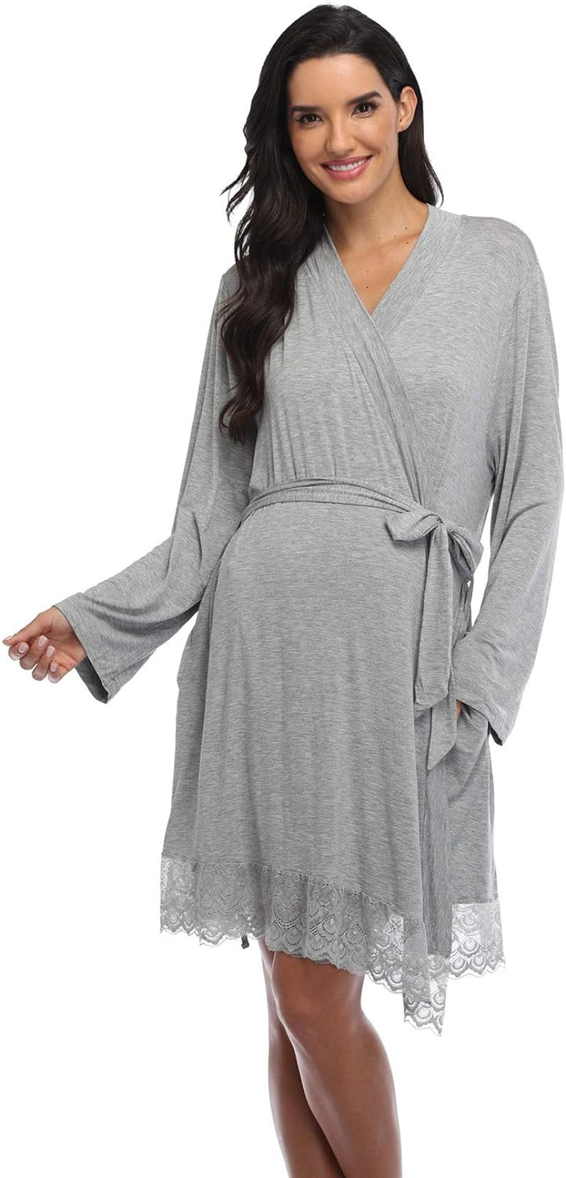  Maternity Hospital Robe for Labor, Delivery, and Nursing