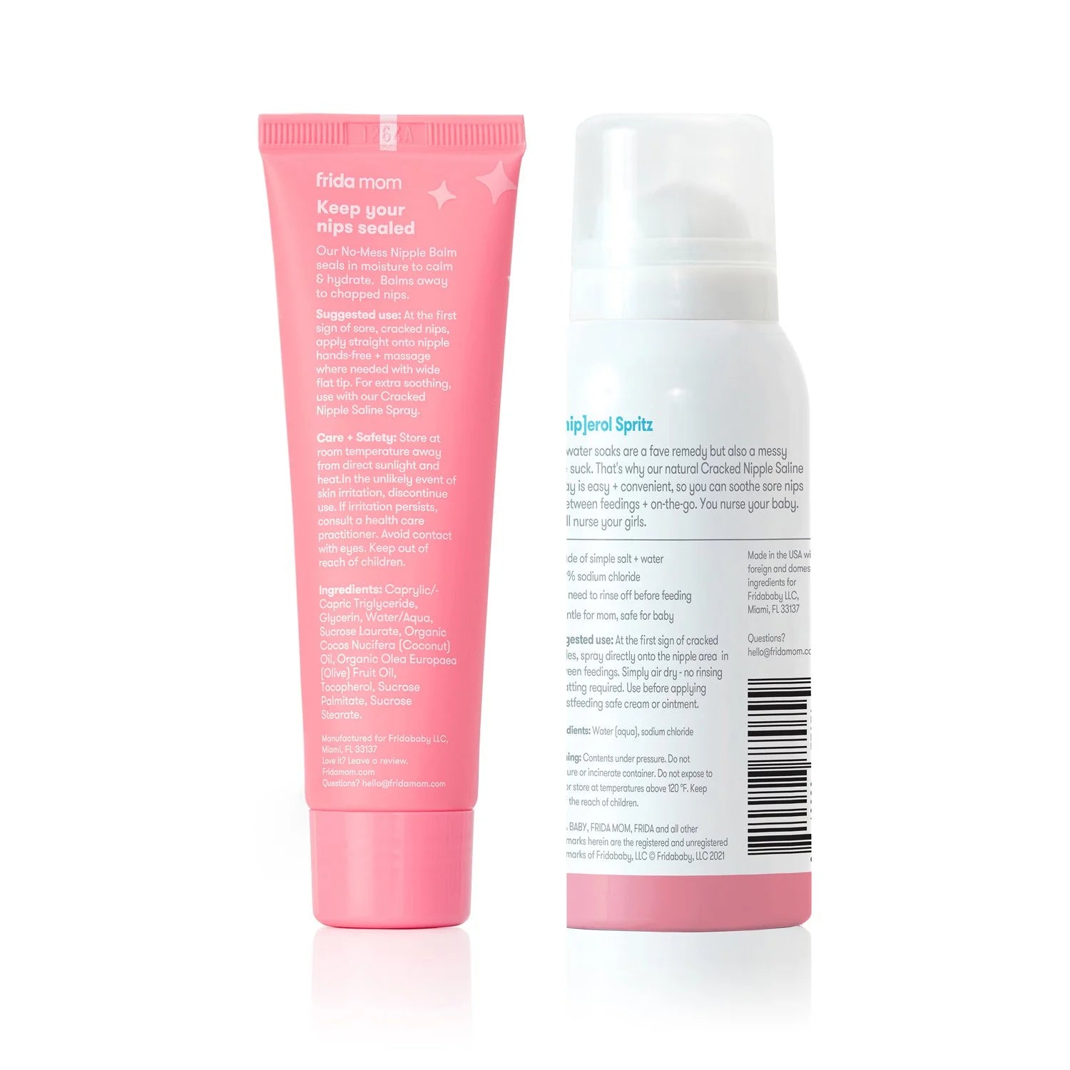 Sore Nipple Soothing Cream Saline Spray with Balm for Breastfeeding